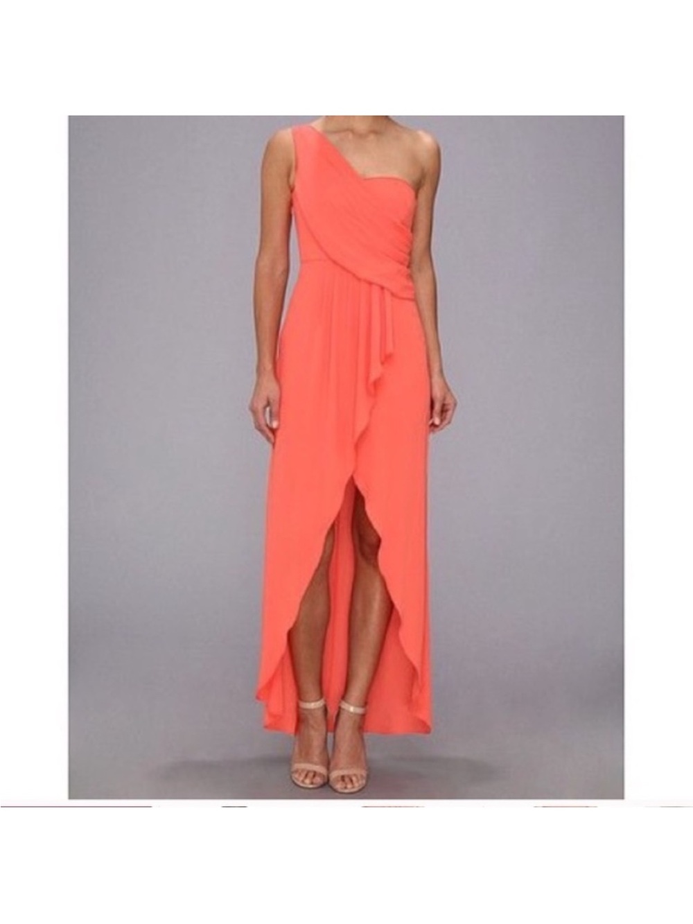 BCBG Kail Draped One-Shoulder Gown
